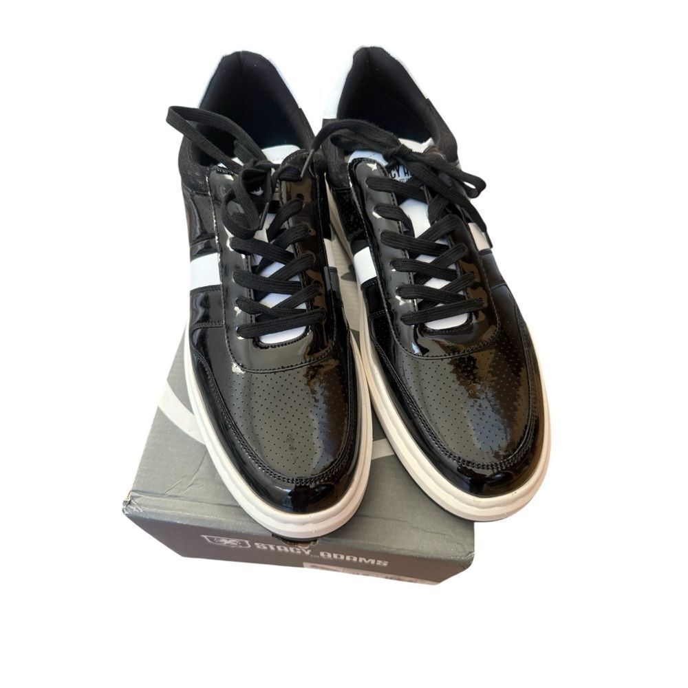 Stacy Adams Cashton Black Patent Sneakers | Men’s 13 | NIB